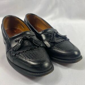 Allen Edmonds Cody Black Tassel Loafers Men’s 10.5B Woven Leather Shoes
